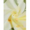 imageMilumia Women Floral Mesh Strapless Ruched Tube Top Split Hem Sleeveless Bandeau Crop TopsButter Yellow