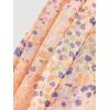 imageMilumia Women Floral Mesh Strapless Ruched Tube Top Split Hem Sleeveless Bandeau Crop TopsCoral Apricot