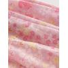 imageMilumia Women Floral Mesh Strapless Ruched Tube Top Split Hem Sleeveless Bandeau Crop TopsDark Pink