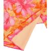 imageMilumia Women Floral Mesh Strapless Ruched Tube Top Split Hem Sleeveless Bandeau Crop TopsLight Pink Brown