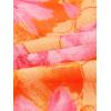 imageMilumia Women Floral Mesh Strapless Ruched Tube Top Split Hem Sleeveless Bandeau Crop TopsLight Pink Brown