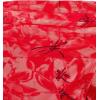 imageMilumia Women Floral Mesh Strapless Ruched Tube Top Split Hem Sleeveless Bandeau Crop TopsRed