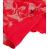 imageMilumia Women Floral Mesh Strapless Ruched Tube Top Split Hem Sleeveless Bandeau Crop TopsRed