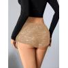 imageMilumia Women Lace Up Low Waisted Mini Shorts Tie Side Knot Rave Skinny Hot ShortsKhaki