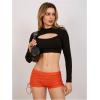 imageMilumia Women Lace Up Low Waisted Mini Shorts Tie Side Knot Rave Skinny Hot ShortsOrange