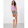 imageMilumia Women Mesh Tube Tops Split Hem Going Out Strapless Bandeau Tops Ruched Tank ShirtsLilac Purple