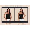 imageMilumia Women Tie Front Ruched Tube Top Strapless Flared Hem Peplum Bandeau TopsBlack