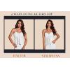 imageMilumia Women Tie Front Ruched Tube Top Strapless Flared Hem Peplum Bandeau TopsWhite