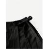 imageMilumia Womens 2 Pack Bowtie Side Wrap Skort Elastic Waist Solid Linen ShortsPink and Black