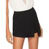 imageMilumia Womens Asymmetrical Wrap Skirts High Waisted Slit Hem Skort ShortsBlack Plain