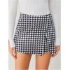 imageMilumia Womens Asymmetrical Wrap Skirts High Waisted Slit Hem Skort ShortsBlack and White