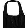 imageMilumia Womens Backless Halter Crop Top Y2K Bow Front Cut Out Sleeveless Going Out Tank TopsDark Black