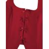imageMilumia Womens Backless Halter Crop Top Y2K Bow Front Cut Out Sleeveless Going Out Tank TopsRed