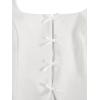 imageMilumia Womens Backless Halter Crop Top Y2K Bow Front Cut Out Sleeveless Going Out Tank TopsWhite