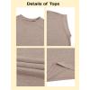 imageMilumia Womens Casual Cap Short Sleeve T Shirt Dressy Mock Neck Office Work TopApricot