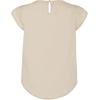 imageMilumia Womens Casual Round Neck Basic Pleated Top Cap Sleeve Curved Keyhole Back BlouseKhaki