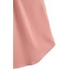 imageMilumia Womens Casual Round Neck Basic Pleated Top Cap Sleeve Curved Keyhole Back BlouseWatermelon Pink