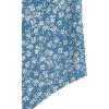 imageMilumia Womens Elegant Floral Print Petal Cap Sleeve Pleated Vacation Office Work Blouse TopBlue and White