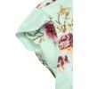imageMilumia Womens Elegant Floral Print Petal Cap Sleeve Pleated Vacation Office Work Blouse TopLight Green