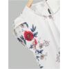 imageMilumia Womens Elegant Floral Print Petal Cap Sleeve Pleated Vacation Office Work Blouse TopMulti White