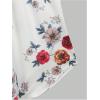 imageMilumia Womens Elegant Floral Print Petal Cap Sleeve Pleated Vacation Office Work Blouse TopMulti White