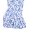 imageMilumia Womens Floral Mesh Ruffle Hem Maxi Skirt High Waisted Fishtail Long SkirtsBlue and White