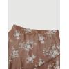 imageMilumia Womens Floral Mesh Ruffle Hem Maxi Skirt High Waisted Fishtail Long SkirtsBrown