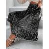 imageMilumia Womens Floral Print Ruffle Hem A Line High Waist Flare Flowy Midi SkirtsRuffle Hem Black White