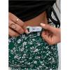 imageMilumia Womens Maternity Outfits 2 Piece Eyelet Ruched Tank Top and Floral Double Slit Midi Skirt SetsBlack and Green