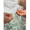 imageMilumia Womens Maternity Outfits 2 Piece Eyelet Ruched Tank Top and Floral Double Slit Midi Skirt SetsLight Green