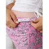 imageMilumia Womens Maternity Outfits 2 Piece Eyelet Ruched Tank Top and Floral Double Slit Midi Skirt SetsPink