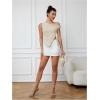 imageMilumia Womens Off One Shoulder Tank Top Asymmetrical Button Hem Going Out Tee ShirtsApricot