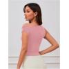 imageMilumia Womens Off One Shoulder Tank Top Asymmetrical Button Hem Going Out Tee ShirtsDusty Pink