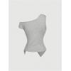 imageMilumia Womens Off One Shoulder Tank Top Asymmetrical Button Hem Going Out Tee ShirtsLight Grey