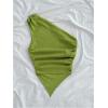 imageMilumia Womens One Shoulder Tank Tops Summer Ruched Asymmetrical Off The Shoulder Sleeveless Going Out Crop TopsGreen