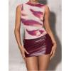 imageMilumia Womens Pu Leather Bodycon Mini Skirt Y2k Low Waisted Skirts Party ClubBurgundy