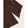 imageMilumia Womens Ruched Pu Leather Tube Top Strapless Split Hem Bandeaus PartywearCoffee Brown