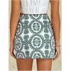 imageMilumia Womens Summer Boho Wrap Mini Skirt Allover Print High Waisted Knot Side Short Vacation Beach SkirtDark Green