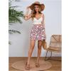 imageMilumia Womens Summer Boho Wrap Mini Skirt Allover Print High Waisted Knot Side Short Vacation Beach SkirtRed