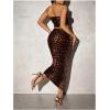 imageMilumia Womens Two Piece Set Leopard Print Strapless Crop Tube Top and Maxi SkirtDark Brown