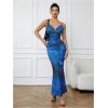 imageMilumia Womens Vacation Outfit Floral Spaghetti Strap Cami and Bodycon Maxi Skirt SetMulti Blue