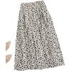 imageMilumia Womens Vintage Printed A Line High Waist Flare Flowy Casual Midi SkirtsA White