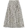 imageMilumia Womens Vintage Printed A Line High Waist Flare Flowy Casual Midi SkirtsA White