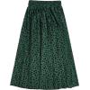 imageMilumia Womens Vintage Printed A Line High Waist Flare Flowy Casual Midi SkirtsB Green