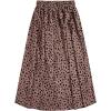 imageMilumia Womens Vintage Printed A Line High Waist Flare Flowy Casual Midi SkirtsB Mocha Brown