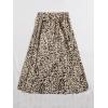 imageMilumia Womens Vintage Printed A Line High Waist Flare Flowy Casual Midi SkirtsBeige and Black