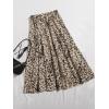 imageMilumia Womens Vintage Printed A Line High Waist Flare Flowy Casual Midi SkirtsBeige and Black