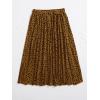 imageMilumia Womens Vintage Printed A Line High Waist Flare Flowy Casual Midi SkirtsCoffee Brown