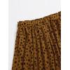 imageMilumia Womens Vintage Printed A Line High Waist Flare Flowy Casual Midi SkirtsCoffee Brown