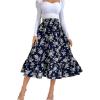 Floral Navy White Blue